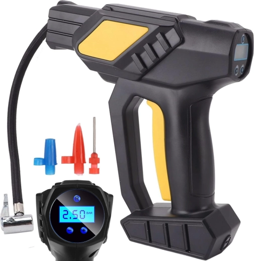 Wireless portable tire inflator compressor