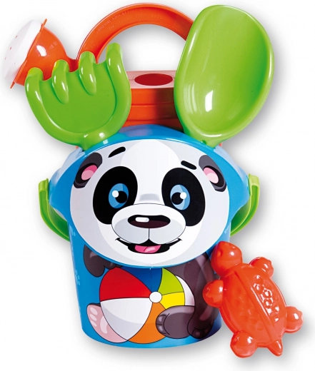 ANDRONI panda-themed sand set with watering can, small, 6-piece