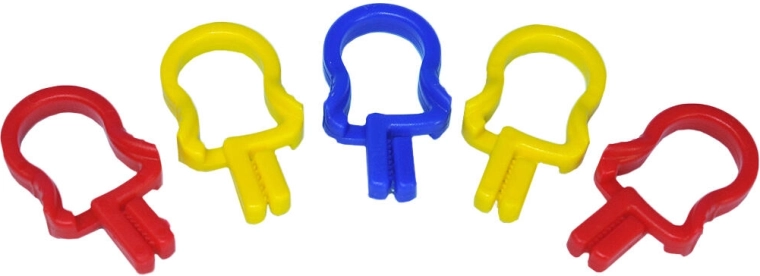 Crocodile Towel Clips, assorted colors, 5 pcs
