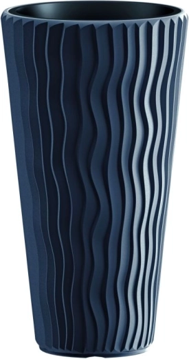 Sandy Slim Anthracite Planter with Insert 22 l