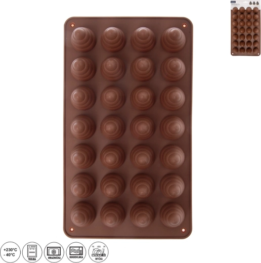 Moule en silicone alvéoles de ruche 28 pcs marron
