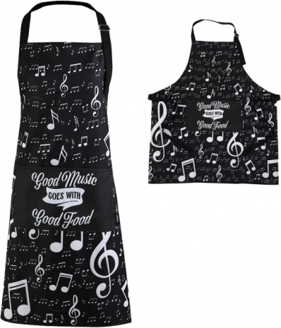 Apron in a Tube with Music Note Motif