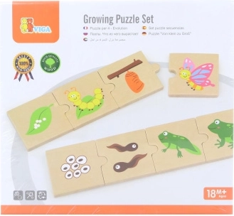 VIGA fa növekedési puzzle állatokkal és növényekkel