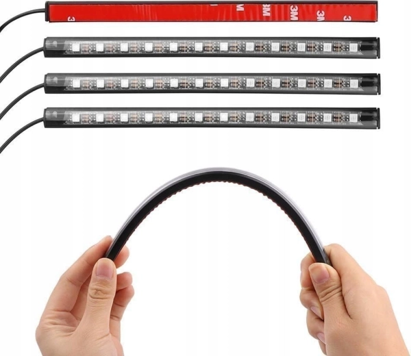 Flexible strips with easy installation