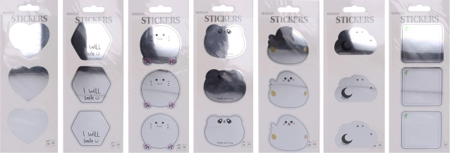 Mirror stickers 12 × 8 cm – mix of designs