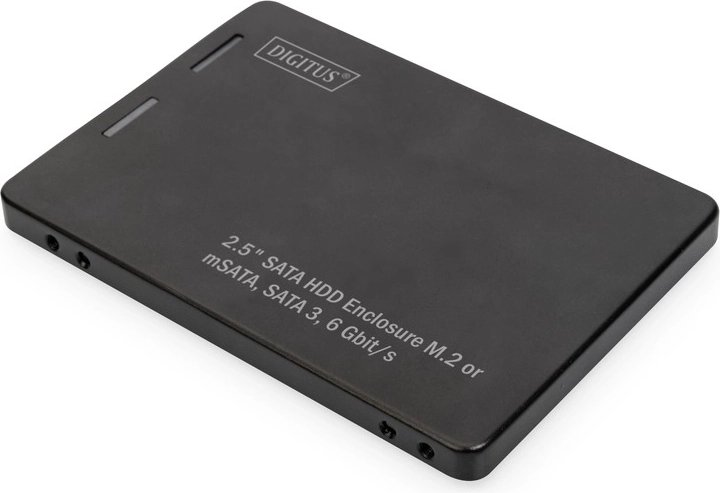 adattatore per SATA 2,5" – per SSD M.2 e mSATA, SATA III 6 Gbit/s, custodia in alluminio DIGITUS