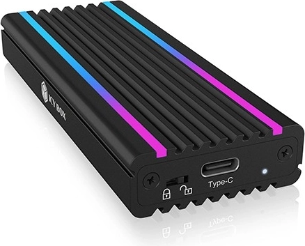 Box in alluminio per SSD M.2 NVMe con illuminazione RGB USB‑C 10 Gb/s