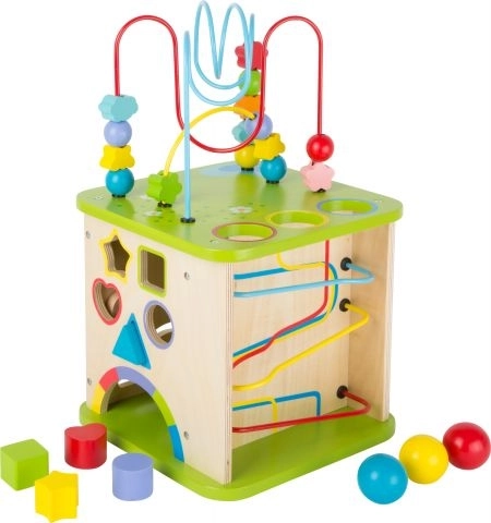 Small Foot wooden motor skills cube with labyrinth 5-in-1