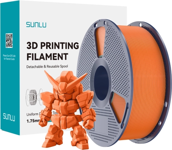 Filamento Sunlu PLA+ 2.0 pro stampa 3D 1,75 mm – arancione solare