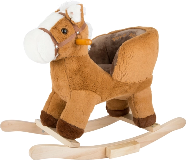 Rocking Horse with Backrest Brown Small Foot