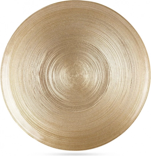 Assiette plate en verre doré 28 cm