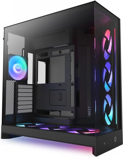 NZXT H9 Flow RGB+ case mid-tower con finestra, nero