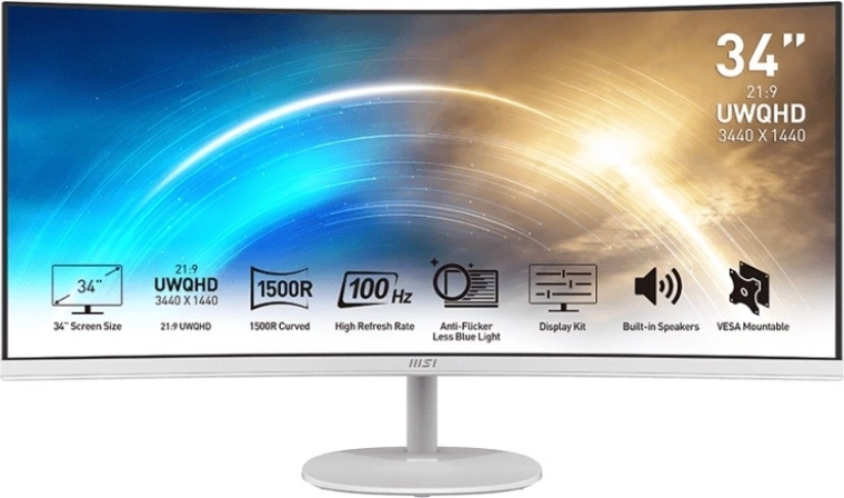 Gebogen monitor 34″ PRO MP341CQW VA UWQHD 100 Hz
