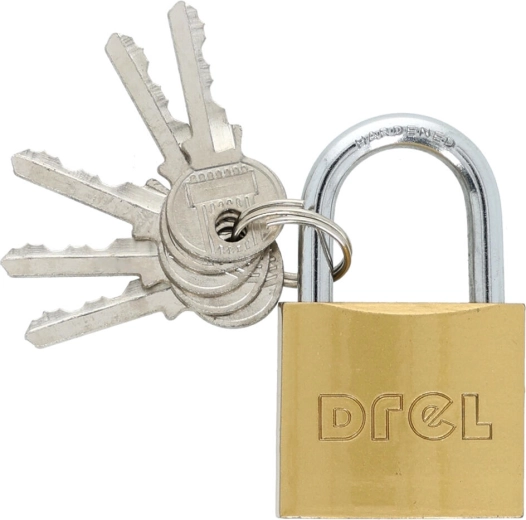 40 mm brass padlock, 5 keys