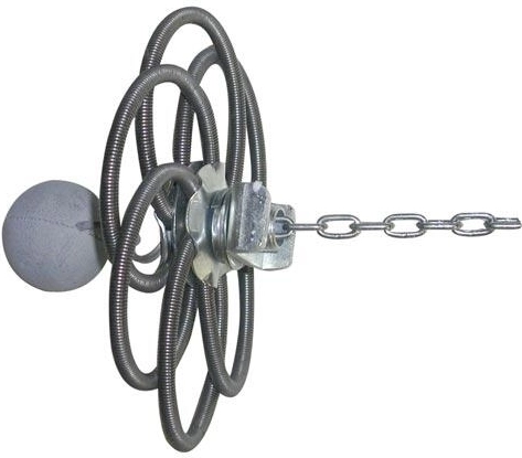 Skorstenrosette med lod 130–230 mm, 6 fjedre