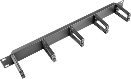 Organizer per cavi per rack 19" 1U, tipo B, nero