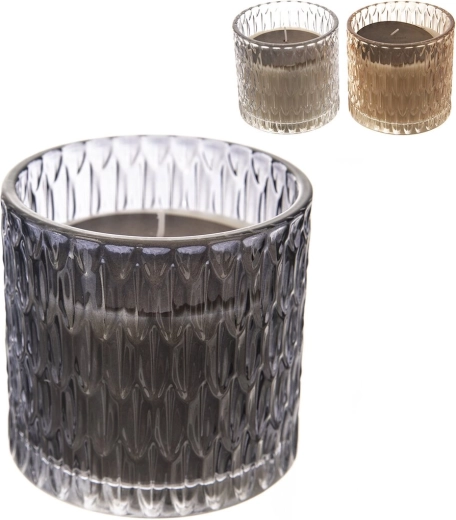 Duftlys i glas Relief 300 g (mix af 3 varianter)