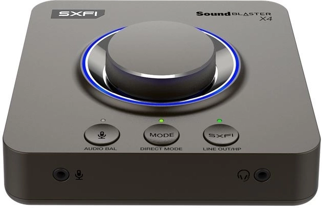 scheda audio esterna Sound Blaster X4 7.1 USB DAC con Super X‑Fi e SmartComms