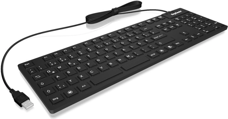 Ergonomic Silicone Keyboard KeySonic with 105 Keys