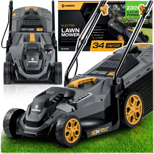 Humberg HM-612 electric lawn mower 1400 W, 34 cm cutting width