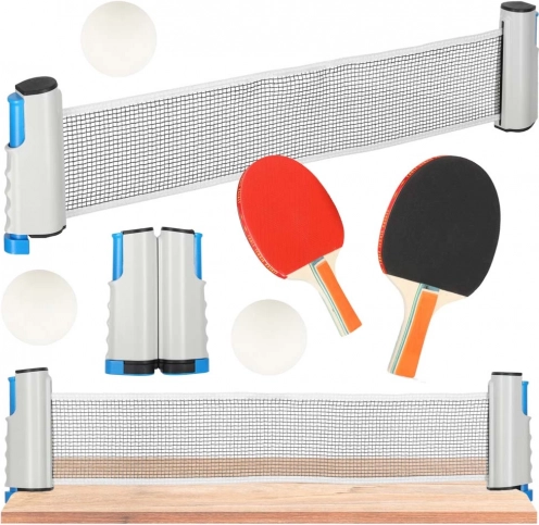 Table Tennis Set with Retractable Net and 2 Paddles