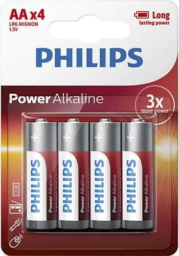 Philips Power Alkaline AA batteries 4pcs