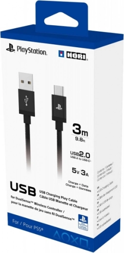 USB charging cable HORI for DualSense controller for PlayStation 5, 3 m