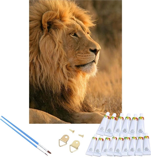 Motivo del leone e cornice per appenderlo subito