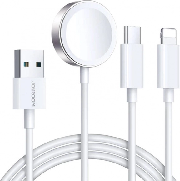 Magnetic charging cable Jonroom for Apple Watch, Lightning and USB-C, 1.2 m