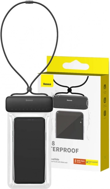 Custodia impermeabile per telefono Baseus AquaGlide nera
