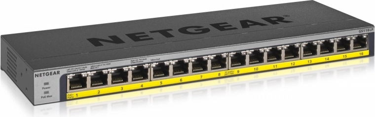 netgear gs116lp switch gigabit poe+ non gestito a 16 porte
