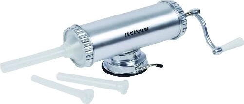Imbottitrice manuale per sanguinacci e salsicce in lega di alluminio, diametro 10 cm, 1,5 kg + 3 beccucci