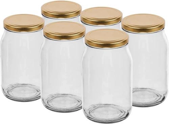 Set kozarcev za vlaganje Twist 900 ml s pokrovčkom 82 mm, 6 kos
