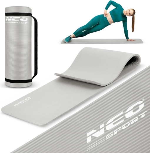 NEO SPORT Exercise Mat 183 × 60 cm Grey