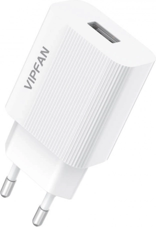 USB Charger Vipfan USB 2.4A White