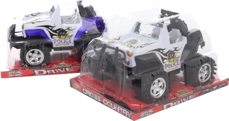 Off-road police car with pull-back drive