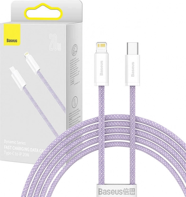 Cavo Baseus USB-C a Lightning 20W 2m viola