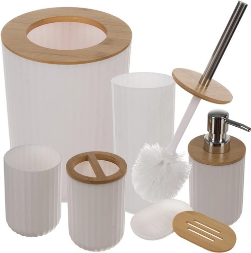 Ruhhy 6-Piece Bathroom Accessories Set – White