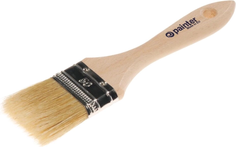 Pinceau plat de peinture 35 mm avec manche en bois