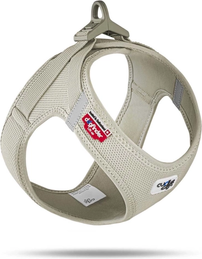 Curli air-mesh postroj pro psy se sponou, světle béžový, XL (12–18 kg)