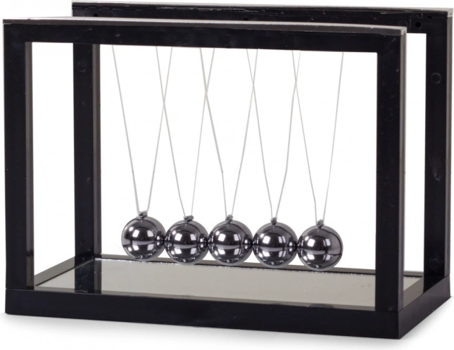 Desktop Newton's Cradle with Mirrored Base