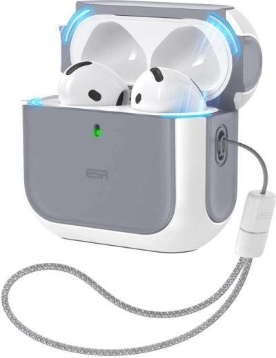 Custodia per AirPods 4 Orbit Hybrid bianca