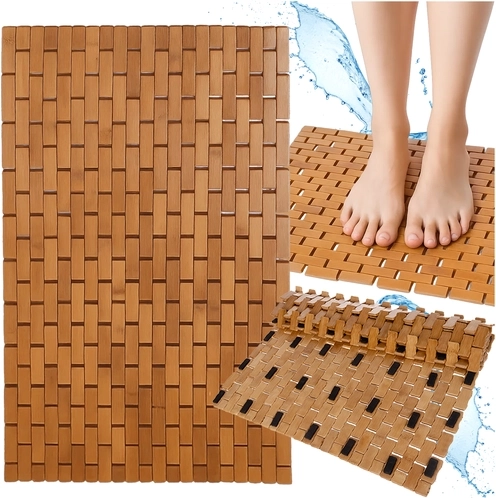 Bamboo Bathroom Mat Ruhhy 80x50 cm
