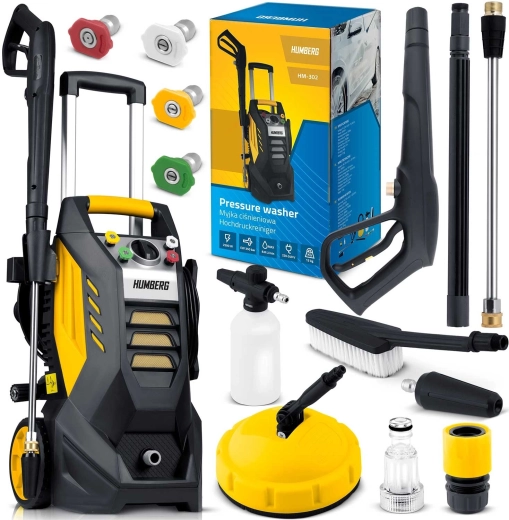Humberg HM-302 elektrisk højtryksrenser med slangetromle 2500 W