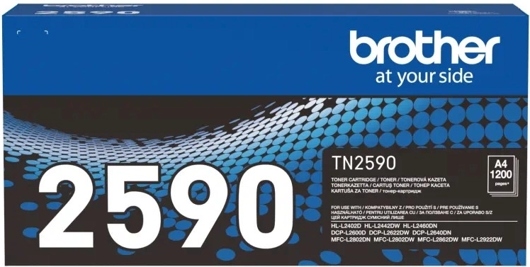 toner noir brother tn-2590, rendement 1200 pages