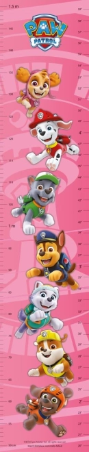 PAW PATROL growth chart pink