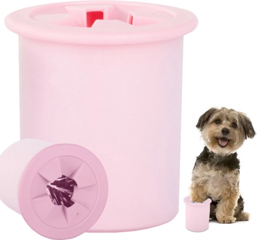 Silicone Paw Cleaner for Dogs and Cats – Pink