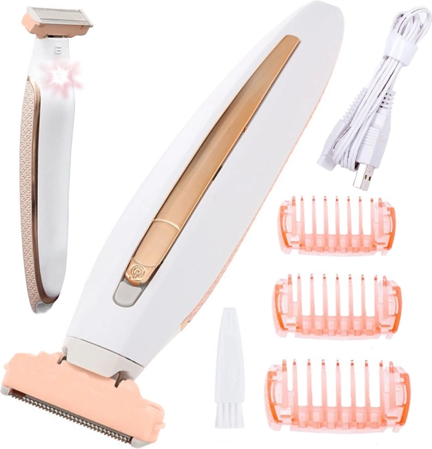 Body epilator and bikini shaver with USB charging