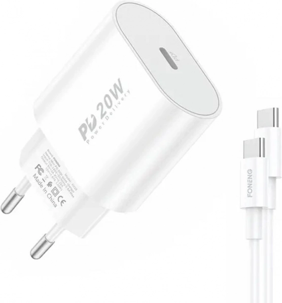 Fast Charger Foneng EU39 with USB-C Cable