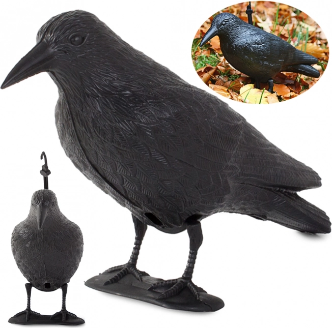 Bird Repellent – Realistic XXL Raven Figurine